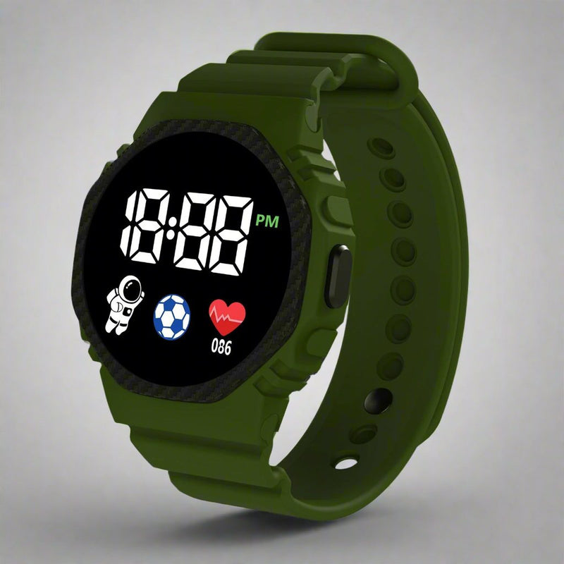 Sports watch for Little Adventurers - AdventureTime-Olive Green-State of Style