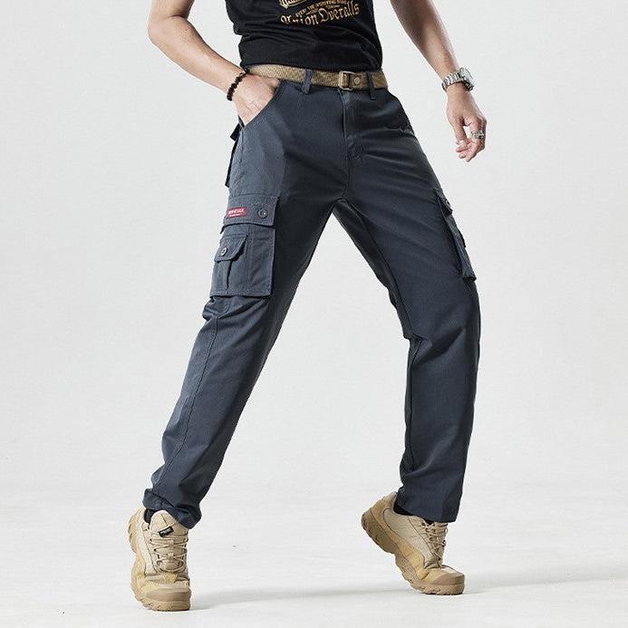 Sporty Men's Cargo Trousers - Max-Grey-30-State of Style