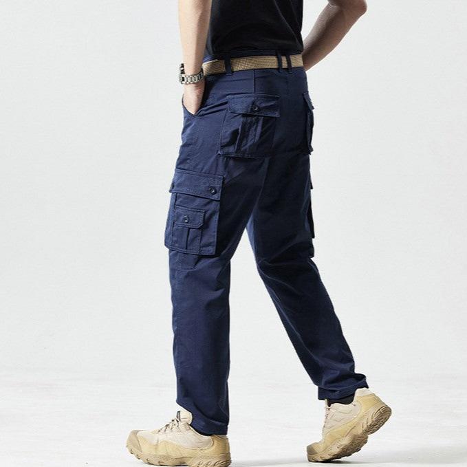 Sporty Men's Cargo Trousers - Max-Olive Green-30-State of Style