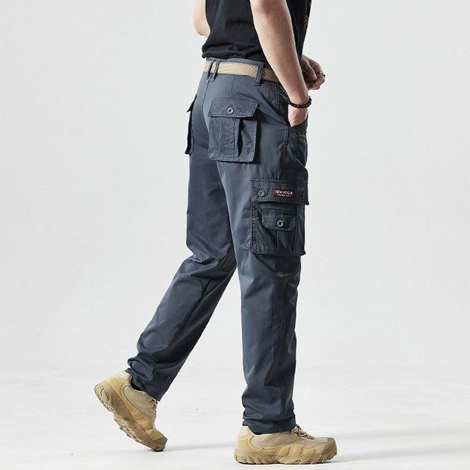 Sporty Men's Cargo Trousers - Max-Olive Green-30-State of Style