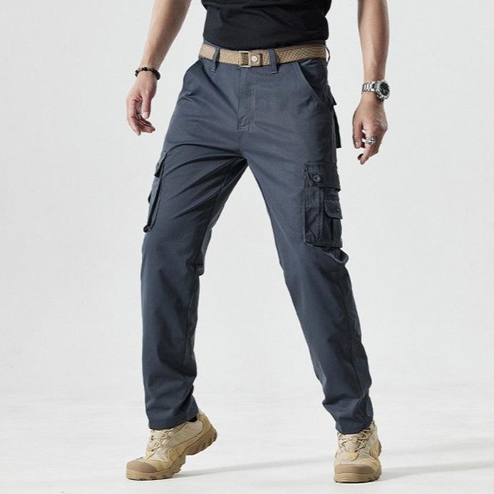 Sporty Men's Cargo Trousers - Max-Olive Green-30-State of Style