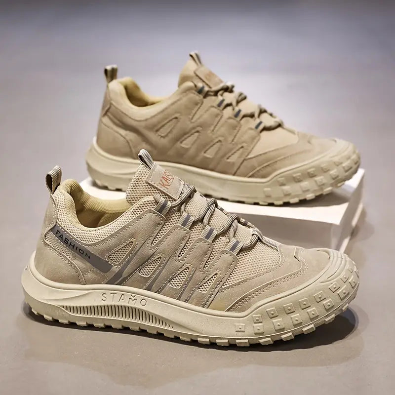 Sporty Men's Mountain Shoes - TrailRoyal-Khaki-7-State of Style