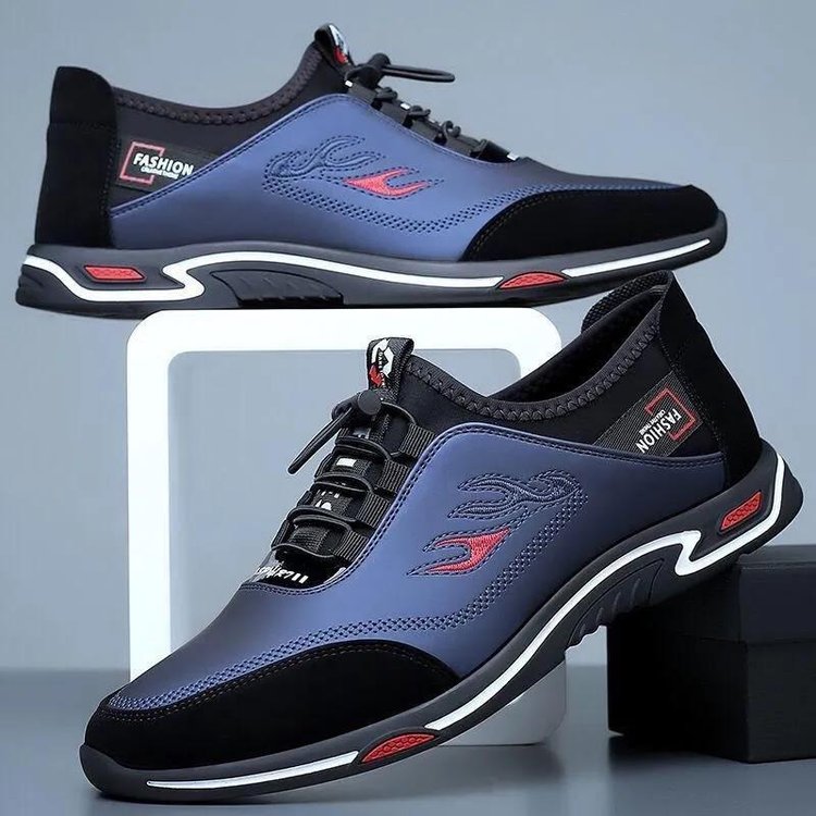Sporty Men's Sneakers - StrideLux-Blue-6.0-State of Style