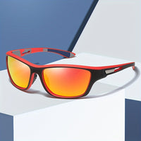 Sporty men's sunglasses with polarized lenses & UV400 protection – Vayron-Black-State of Style