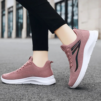 Sporty Orthopaedic Women's Walking Shoes - FitWalk-3.5-Black-State of Style