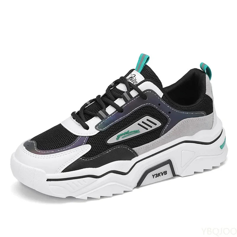 Sporty Sneakers - StrideFlex-Black Green-6.0-State of Style