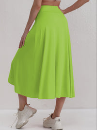 Sporty women's skirt with a high waistband & asymmetric cut – Alexia-Coral-S-State of Style