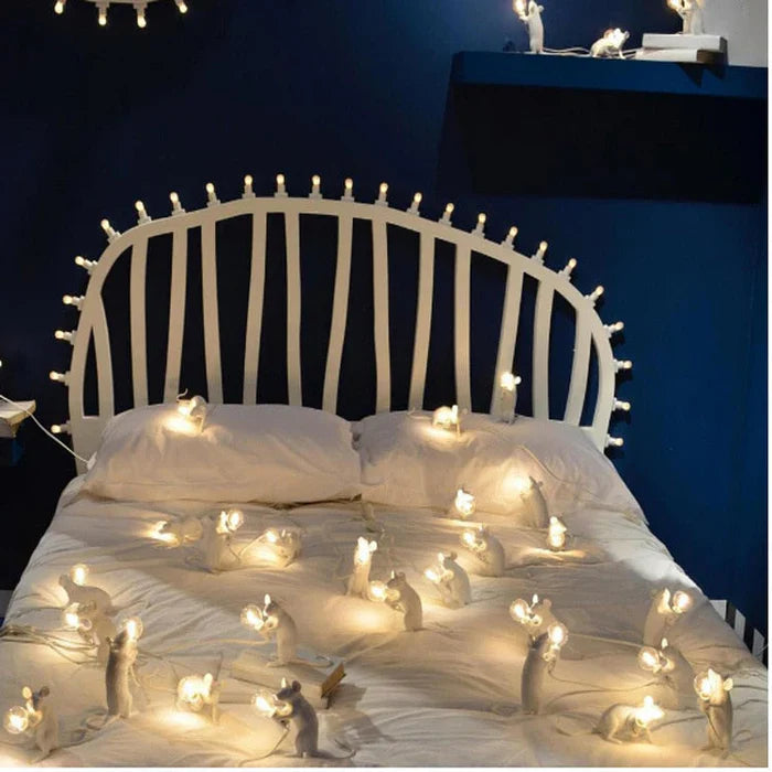 SqueakLight Mouse lamp-Standing Mouse / Gold-State of Style