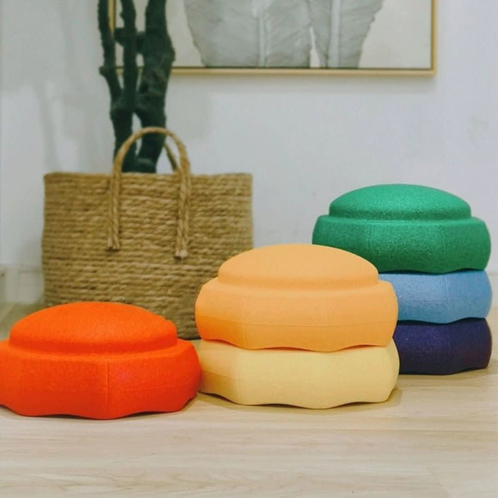 Stackable Stacking Stones for Creative Play and Balance - StepJoy-Red-State of Style