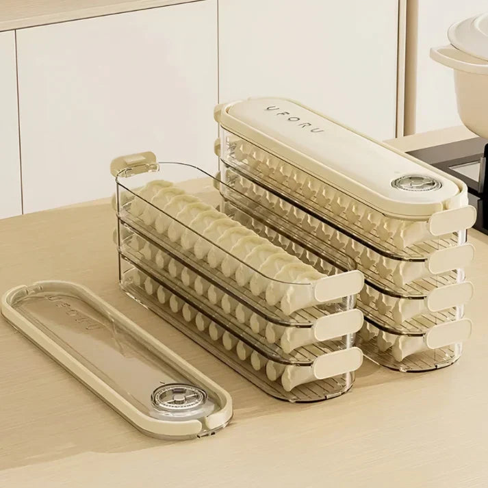 Stackable Storage Box with Lid - FridgeStack-White-State of Style