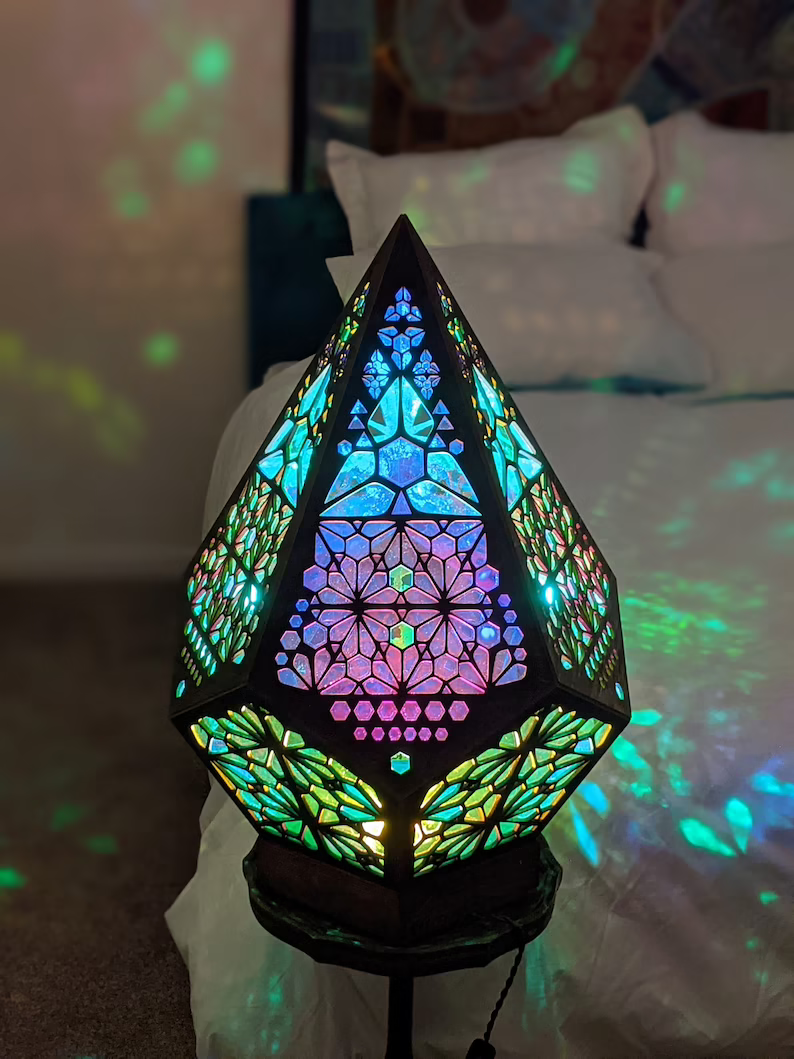 Stained Glass Style LED Table Lamp - LumiAura-State of Style