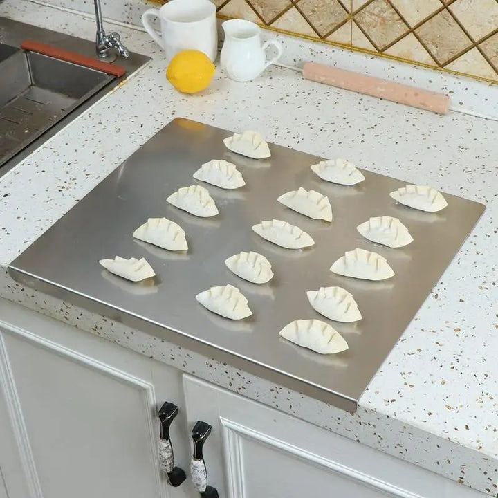Stainless Steel Cutting Board with Non-Slip & Raised Edge - SteelEdge-40 x 30 x 1.5 cm-State of Style