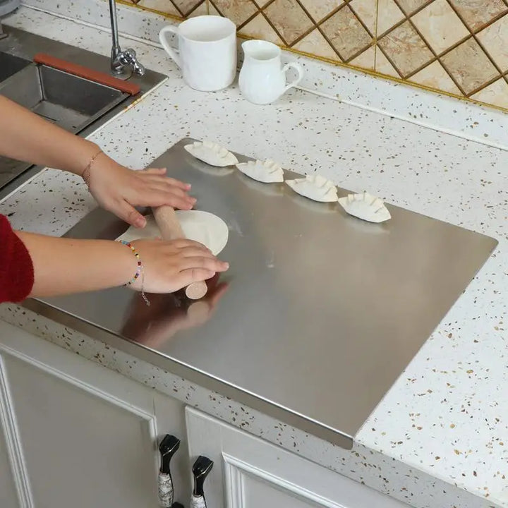 Stainless Steel Cutting Board with Non-Slip & Raised Edge - SteelEdge-40 x 30 x 1.5 cm-State of Style