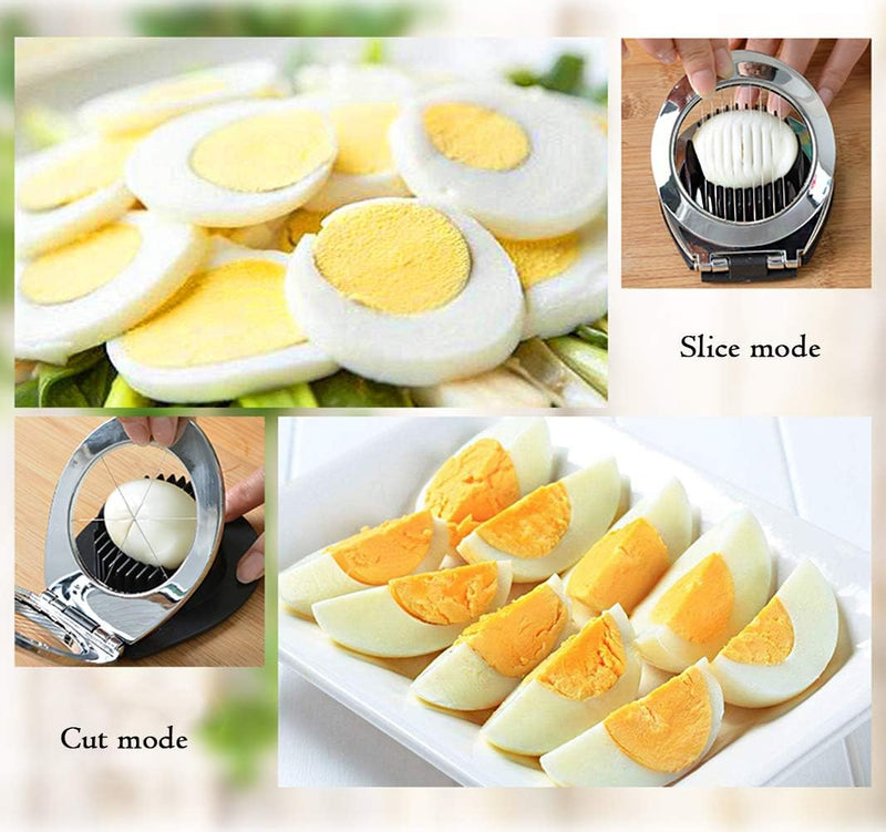 Stainless Steel Egg Slicer – 3 Cutting Styles for Quick Preparation!-State of Style