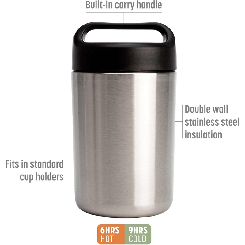 Stainless Steel Food Warmer Container with Handle - WarmCarry-Grey-State of Style
