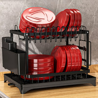 Stainless Steel Kitchen Dish Rack - Livano-White-State of Style
