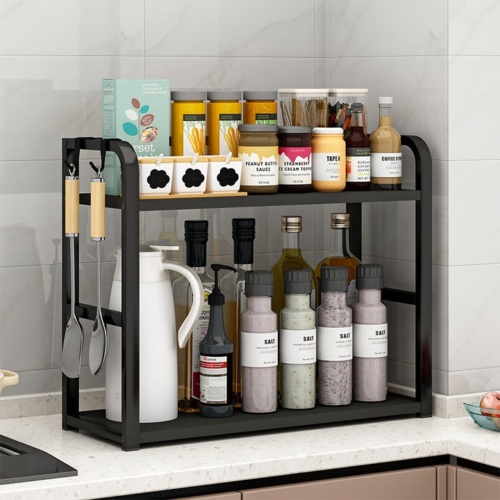 Stainless Steel Kitchen Herb Rack - Mara-Black-State of Style