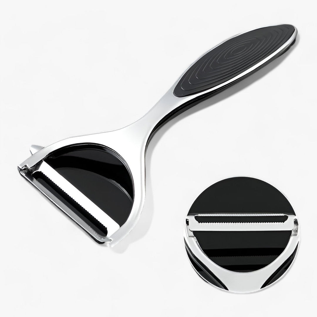 Stainless Steel Peeler - ProPeeler-Black Serrated-State of Style
