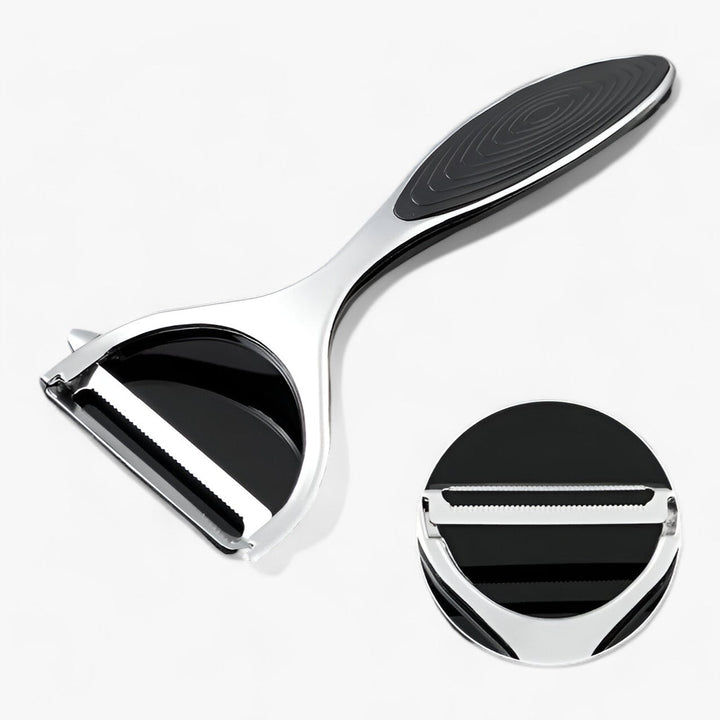 Stainless Steel Peeler - ProPeeler-Black Serrated-State of Style