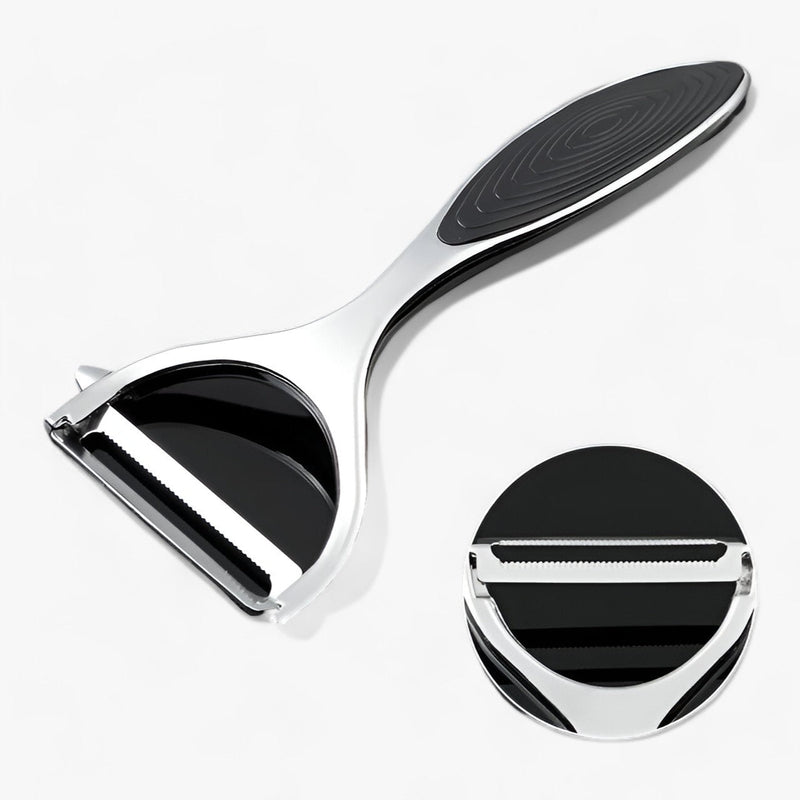 Stainless Steel Peeler - ProPeeler-Black Serrated-State of Style
