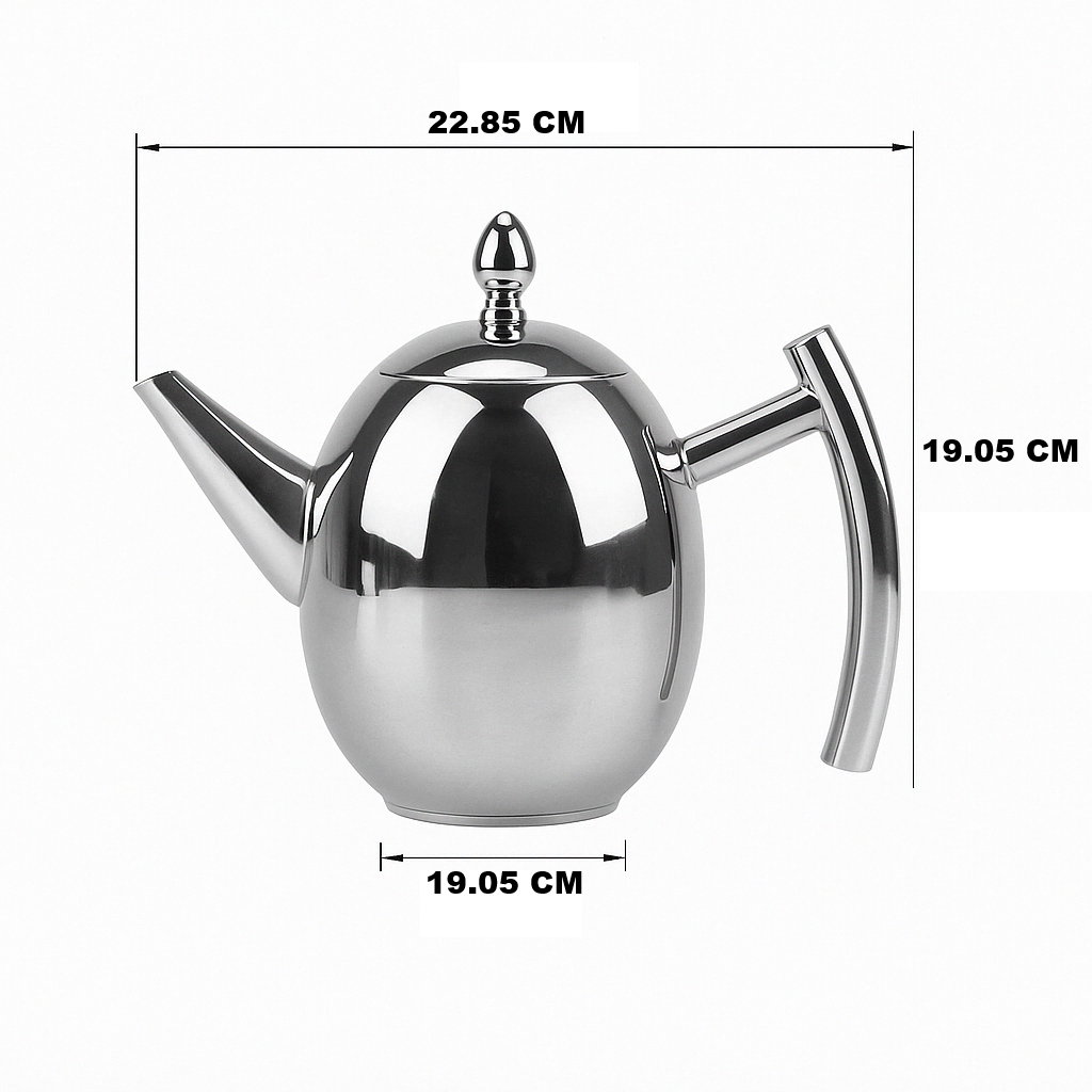 Stainless Steel Teapot with Strainer - TeaElegance-State of Style