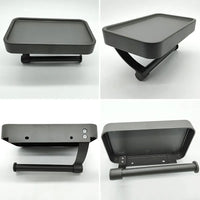 Stalux Toilet Roll Holder with Shelf-Black-State of Style
