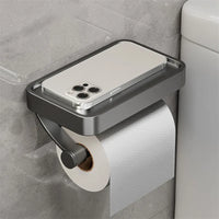 Stalux Toilet Roll Holder with Shelf-Black-State of Style