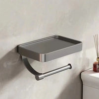 Stalux Toilet Roll Holder with Shelf-Black-State of Style