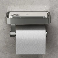 Stalux Toilet Roll Holder with Shelf-Grey-State of Style