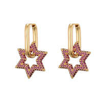 Star Crystal Hoop Earrings | Sparkling Women's Jewellery-ROSE-State of Style