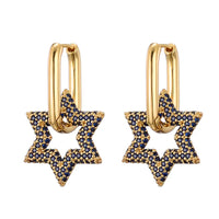 Star Crystal Hoop Earrings | Sparkling Women's Jewellery-ROYAL BLUE-State of Style