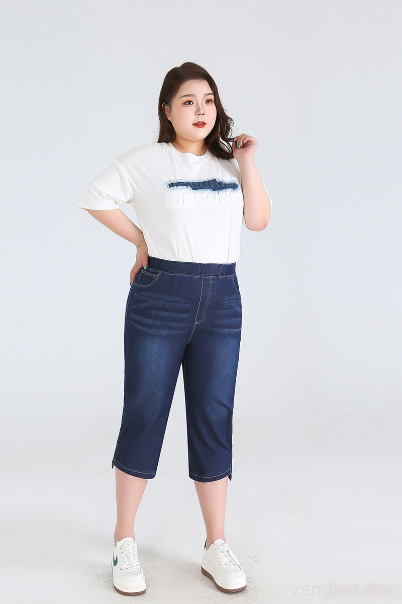 Stay Cool in Plus-Size High-Waisted Summer Shorts!-Sky Blue-2XL-State of Style