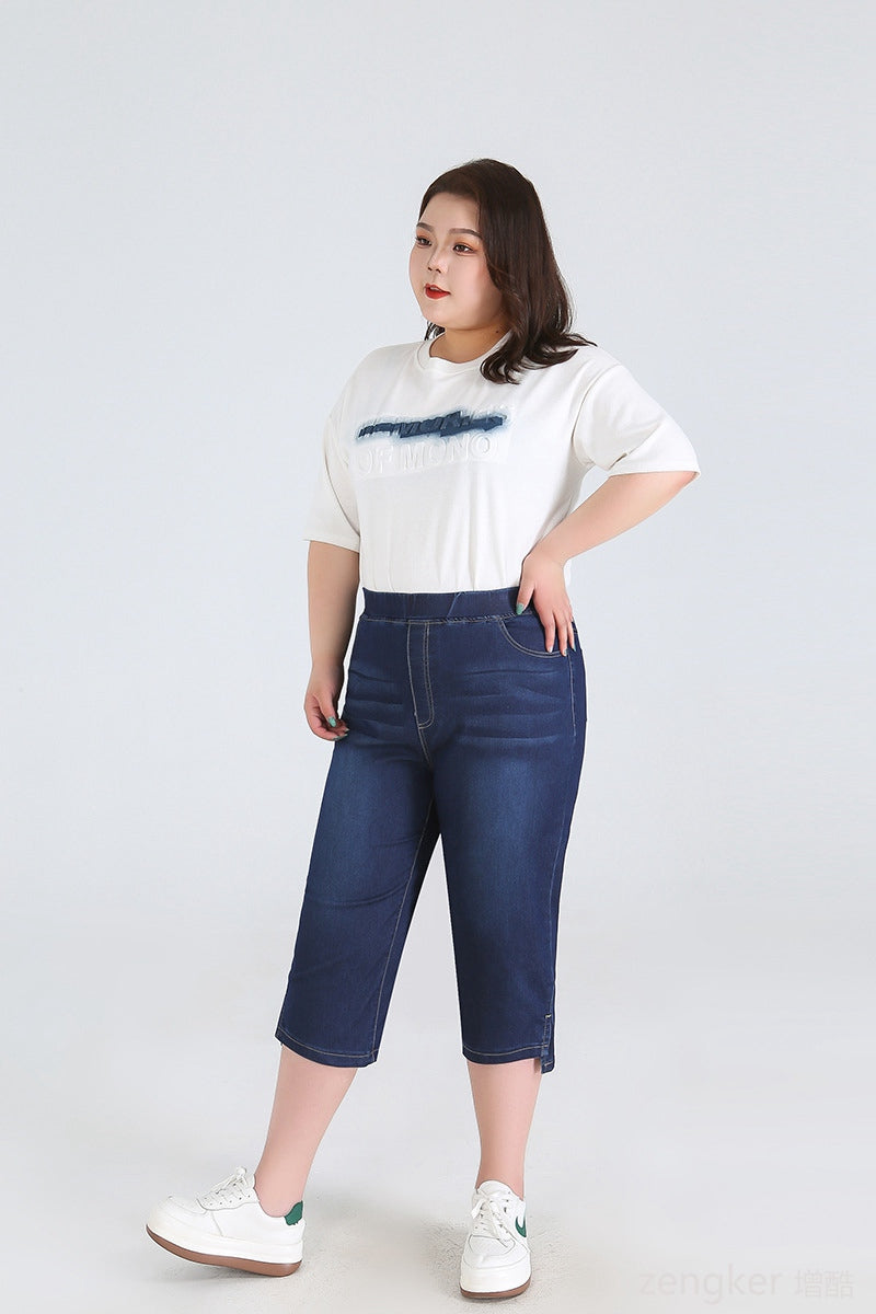 Stay Cool in Plus-Size High-Waisted Summer Shorts!-Sky Blue-2XL-State of Style