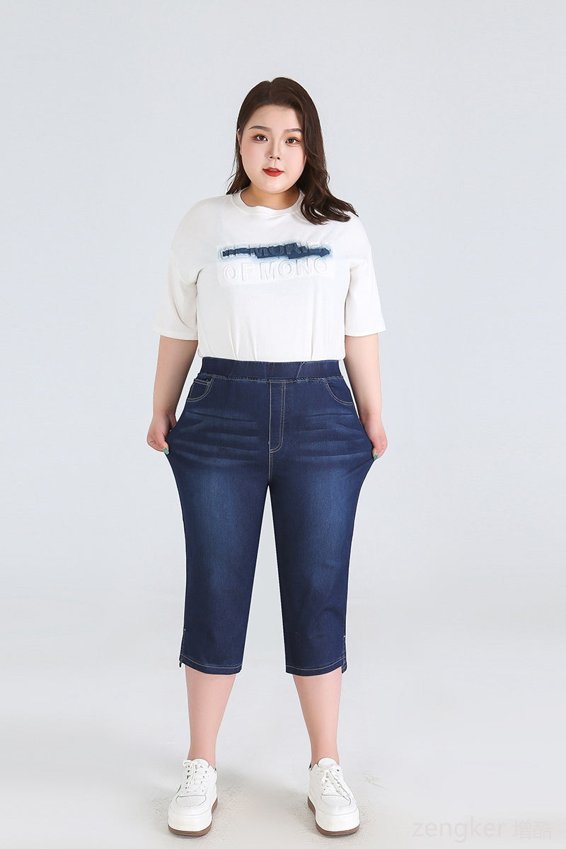Stay Cool in Plus-Size High-Waisted Summer Shorts!-Sky Blue-2XL-State of Style