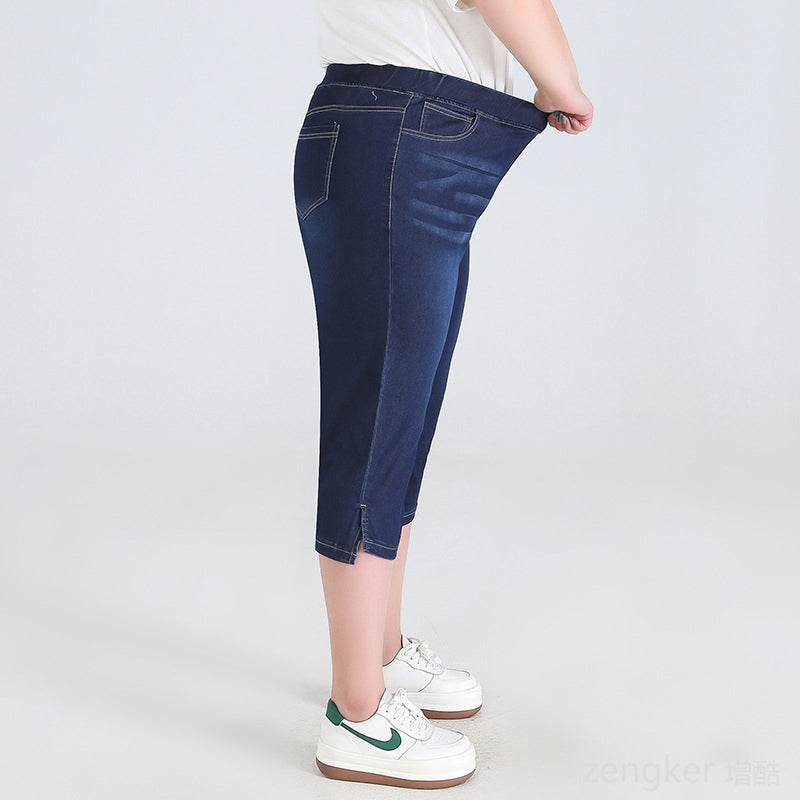 Stay Cool in Plus-Size High-Waisted Summer Shorts!-Sky Blue-2XL-State of Style