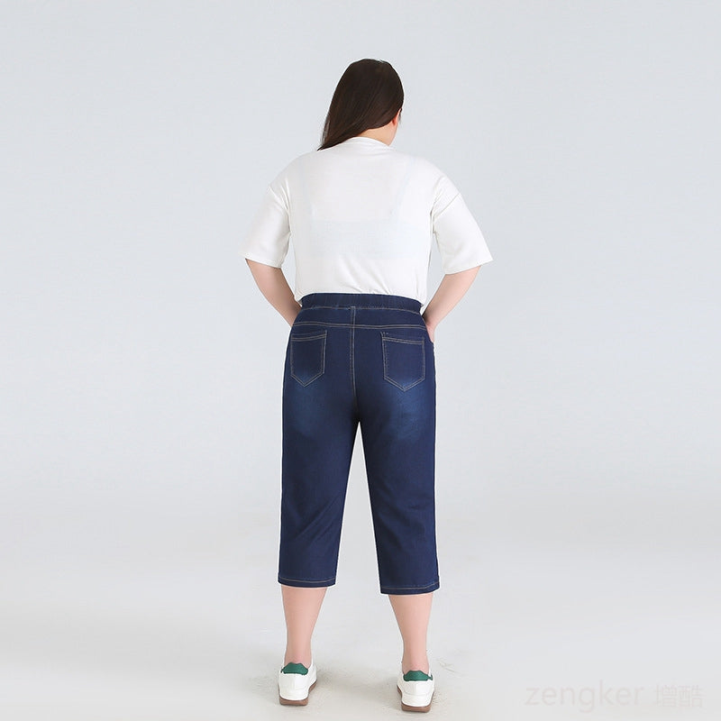 Stay Cool in Plus-Size High-Waisted Summer Shorts!-Sky Blue-2XL-State of Style