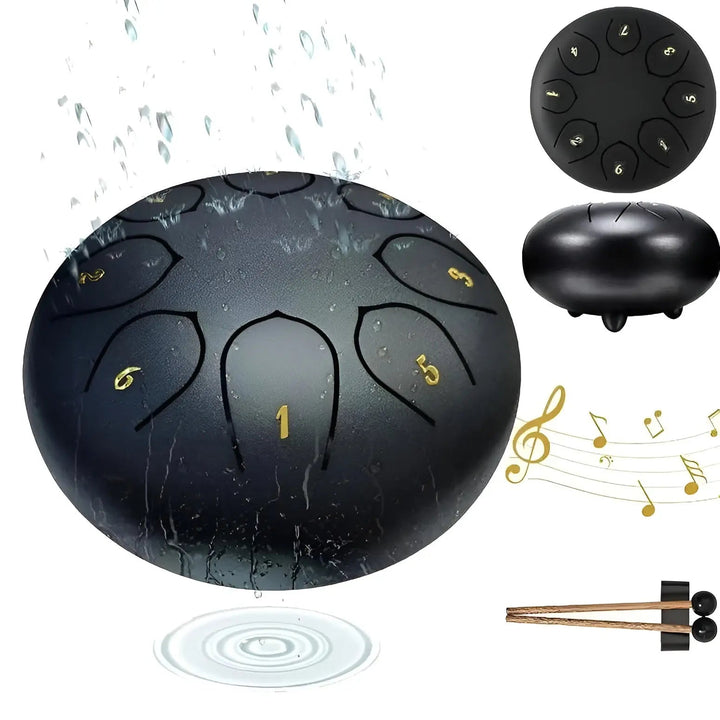 Steel Tongue Drum - SerenityRain-Dark brown-State of Style