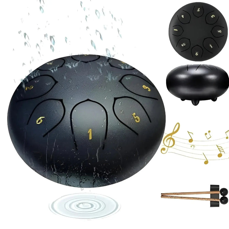 Steel Tongue Drum - SerenityRain-Dark brown-State of Style