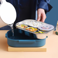 SteelLunch Stainless Steel Thermal Lunchbox-Yellow-3 Compartments with Soup Bowl-State of Style