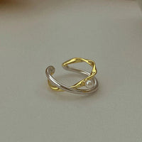 Sterling Silver Cross Ring with Pearl - Alina-State of Style