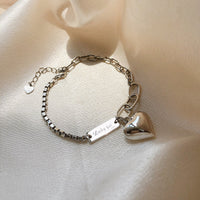 Sterling Silver Heart Charm Bracelet – Elegant & Timeless-State of Style