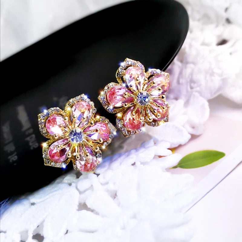 Sterling Zirconia Rainbow Earrings - Jasmin-State of Style