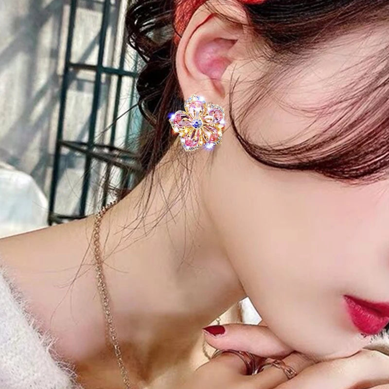 Sterling Zirconia Rainbow Earrings - Jasmin-State of Style