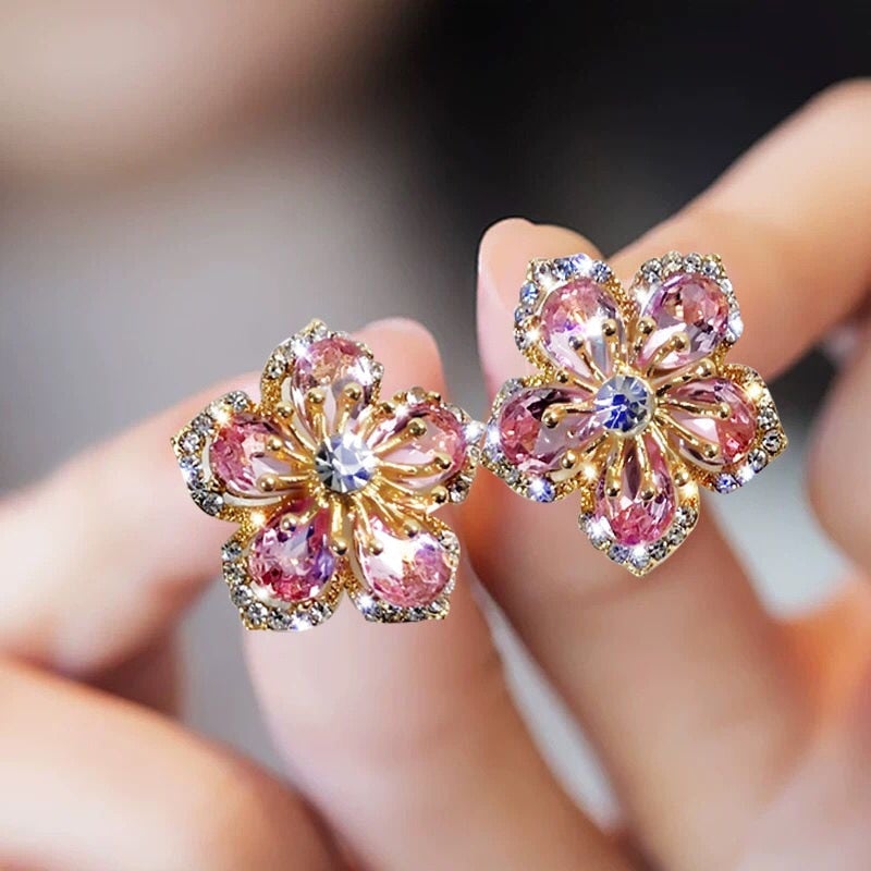 Sterling Zirconia Rainbow Earrings - Jasmin-State of Style