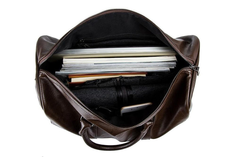 Large-Capacity Leather Travel Duffel – Lightweight & Durable Carry-On Bag