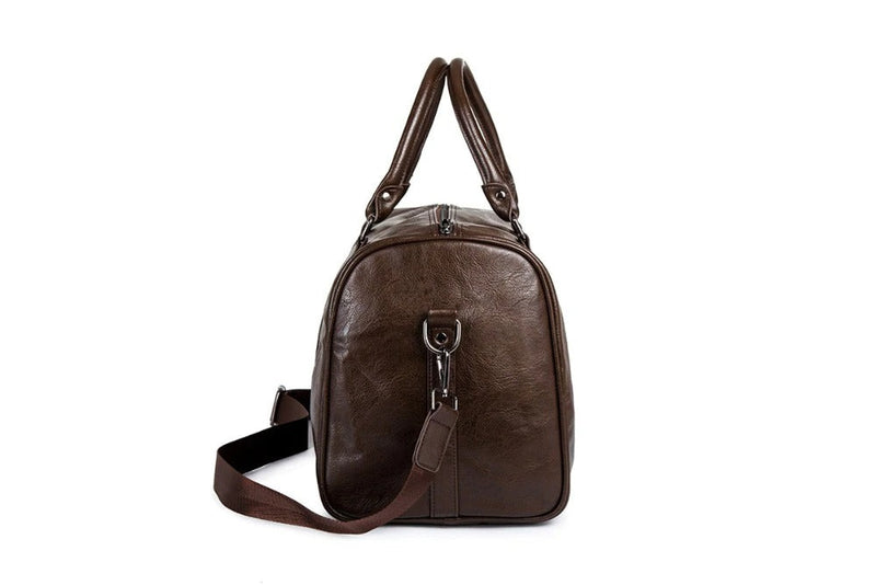 Large-Capacity Leather Travel Duffel – Lightweight & Durable Carry-On Bag