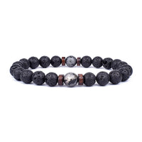 Stone Bracelet | Natural Gemstone Jewellery | Women's Fashion Accessory-Mega Black-S-17cm-State of Style