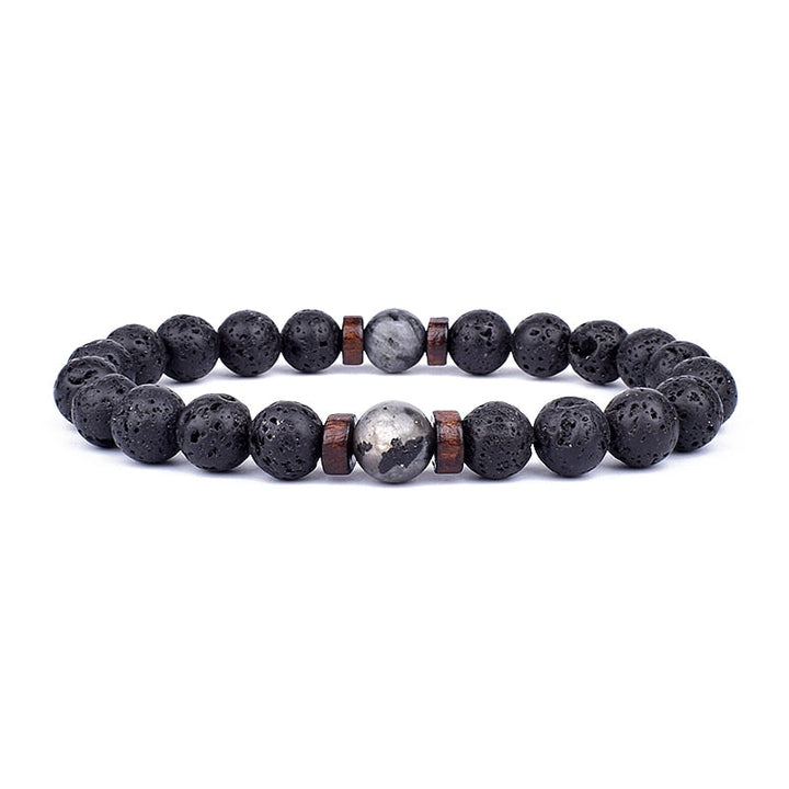 Stone Bracelet | Natural Gemstone Jewellery | Women's Fashion Accessory-Mega Black-S-17cm-State of Style