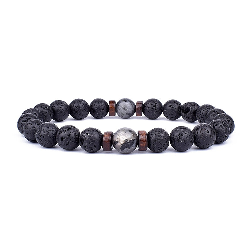 Stone Bracelet | Natural Gemstone Jewellery | Women's Fashion Accessory-Mega Black-S-17cm-State of Style