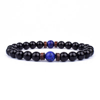 Stone Bracelet | Natural Gemstone Jewellery | Women's Fashion Accessory-Mega Black-S-17cm-State of Style